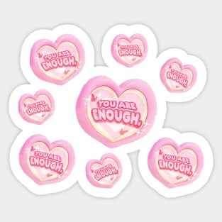 You are enough heart pattern Sticker